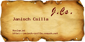 Janisch Csilla névjegykártya