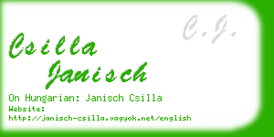 csilla janisch business card